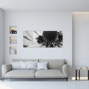 Kép - Virág fekete-fehérben (120x50 cm)