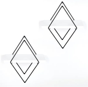 KÉSZLET 2x Fali polc fehér