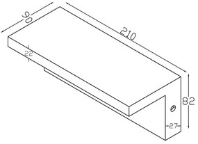 Top Light - LED Kültéri fali lámpa LED/10W/230V 4000K IP54