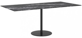 fekete edzett üveg asztallap márványdizájnnal 100 x 50 cm 6 mm