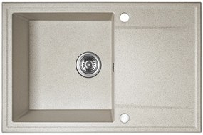 Kuchinox Hunter, 1 rekeszes gránit mosogató 670x440x180mm, bézs, LAV-SBU_411T