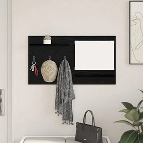 Fali Kabáthorog polcokkal Musta tammi 90 x 10 x 50 cm Faanyag