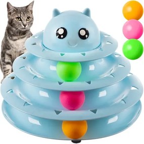 Interaktív játék macskáknak - labdatorony