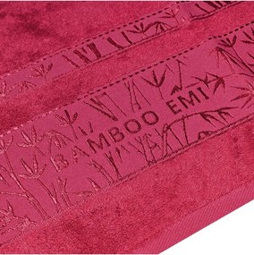 EMI bordó bambusz törölköző és fürdőlepedő szett 2db