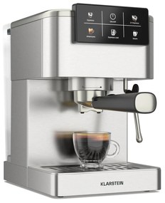 Klarstein SteelPresso kávégép portaszűrővel, Érintőkijelző, 20 bar, Rozsdamentes acél
