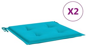 2 db türkiz szövet székpárna 40x40x4 cm