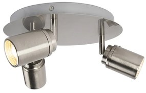 Modern fürdőszoba spotlámpa acél 3-lámpás IP44 - Ducha