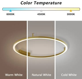 Immax NEO 07291-80G - LED+CCT dimmelhető mennyezeti lámpa FINO 55W/230V Tuya átm. 80 cm+távirányító