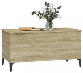 sonoma tölgy színű szerelt fa dohányzóasztal 90x44,5x45 cm