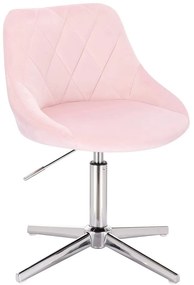 HR1054CROSS Púderrózsaszín modern velúr szék