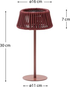 Napelemes LED asztali-hordozható kültéri lámpa ø 11 cm Aldet – Kave Home