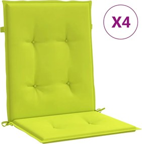 vidaXL 4 db élénkzöld oxford szövet háttámlás székpárna 100x50x3 cm