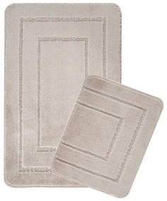 Világosbarna fürdőszobai kilépő szett 2 db-os 50x80 cm Cerceve – Foutastic