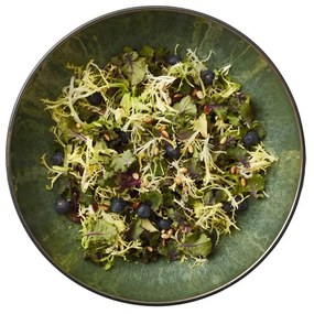 Zöld-fekete kőedény tál ø 30 cm Gastro Green/Black – Bitz