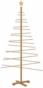 Fából készült Karácsonyfa állvánnyal Barna 180 cm bambusz