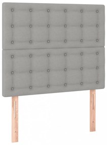 világosszürke szövet LED-es fejtámla 80x5x118/128 cm