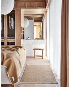 Okkersárga gyapjúkeverék takaró 140x200 cm Ylva Ochre – Pappelina