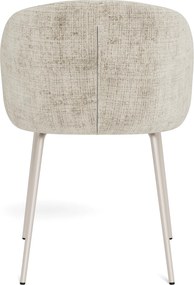 MAZZONI EXPORT CLARA Bézs (Juto 4 szövet)/szürke-bézs váz (cashmere) - MODERN KÁRPITOZOTT KAGYLÓSZÉK LOFT STÍLUSÚ NAPPALIBA/ÉTKEZŐBE/IRODÁBA