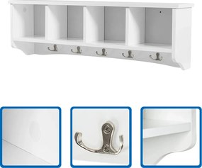 Falra szerelhető fogas tárolórekeszekkel