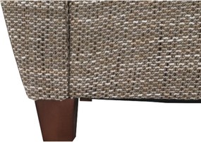 Fotel, barna/ sötétbézs, MILO