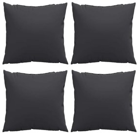 4 db fekete szövet kanapépárna 60 x 60 cm