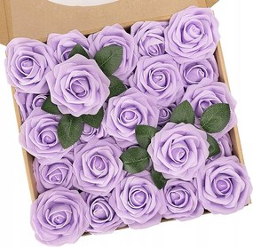 Mesterséges virágok Rózsa 25 dekoratív virág Gumírozott, Mint Élő szilikon