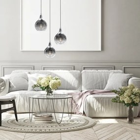 Csillár zsinóron MONTE 3xE27/60W/230V matt króm