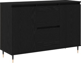 vidaXL Széf fiókkal Fekete tölgy 101,5 x 35 x 70 cm Faanyag