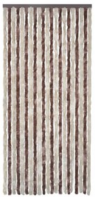 bézs és világosbarna zsenília rovarfüggöny 100 x 220 cm