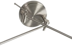 Acél lógólámpa árnyékolóval 35 cm világos szürke állítható 2-lámpás - Blitz