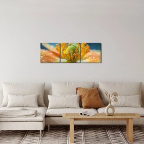 Kép - Részlet a virágból (órával) (90x30 cm)