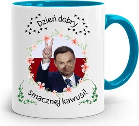 Duda András Kék Elnöki Bögre Neked, fényképes nyomattal