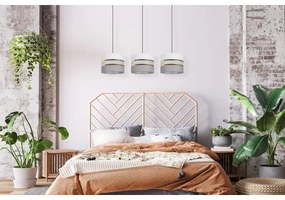 Csillár zsinóron CORAL 3xE27/60W/230V fehér/szürke