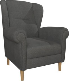 Sötétszürke füles fotel Swan – Ropez