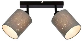 Briloner 2078-024 - Spotlámpa SPOTLIGHT 2xE27/25W/230V szürke/fekete