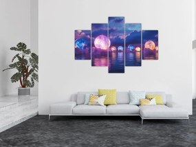 Kép - Bolygók a vízen (150x105 cm)