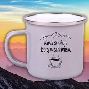 Zománcozott Acél Bögre Vicces Ajándék Kávé Íze Jobb