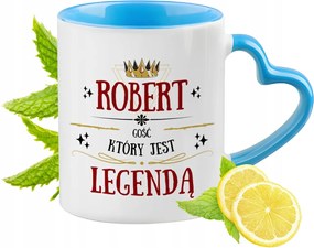 Robert Kék bögre szív alakú füllel ajándékba