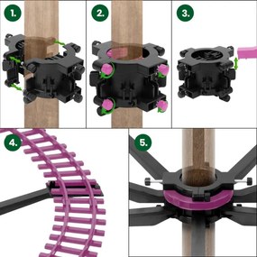 LED Karácsonyi dekoráció 10xLED/4xAA vonat