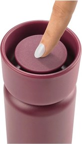 Borvörös rozsdamentes acél termobögre 400 ml Singles – Zone