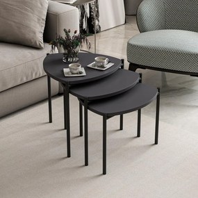 Dohányzóasztal (3 részes) Lenny - Anthracite