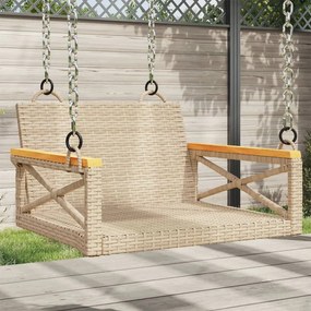 vidaXL bézs polyrattan hintapad 63 x 62 x 40 cm