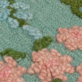 Mentazöld kézi szövésű gyapjú szőnyeg 200x290 cm Emilia Floral – Flair Rugs