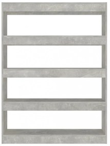 betonszürke könyvszekrény/térelválasztó 100 x 30 x 135 cm