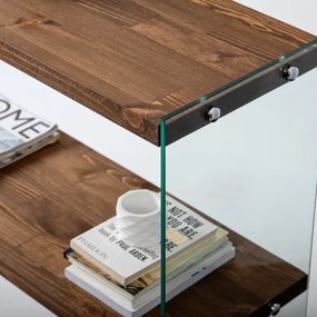 Polcegység VENEDIK 80x90 cm fenyő/átlátszó