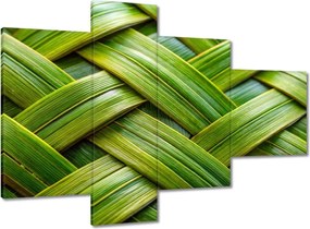 Vászonkép 100x70 Zöld fonott zöld rattan fonott lemez