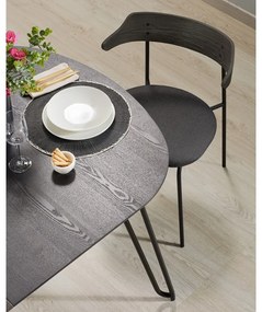 Bővíthető étkezőasztal kőrisfa dekoros asztallappal 90x140 cm Norfort – Kave Home