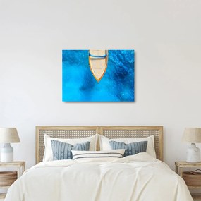 Üveg kép - Nyári hajó (70x50 cm)