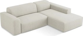 Bézs sarokkanapé (jobb oldali-heverő résszel) Keli – Makamii