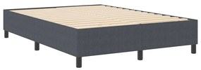 Boxspring Ágy Sötétszürke 140x200 cm Bordás Szövet